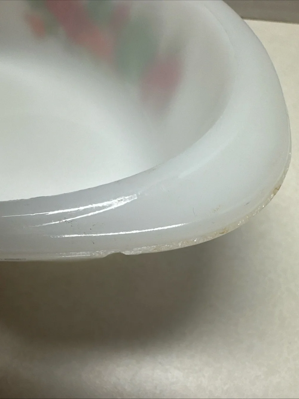 Vintage Glasbake Milk Glass Oval Vegetables Theme 1 qt Casserole Dish W/ Lid